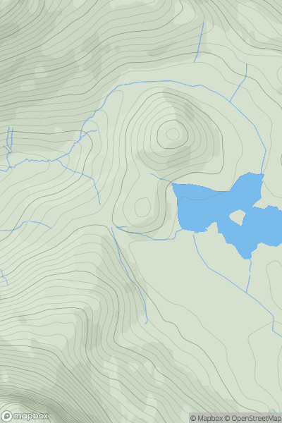 Thumbnail image for Bryn Gwyn [Snowdonia] showing contour plot for surrounding peak